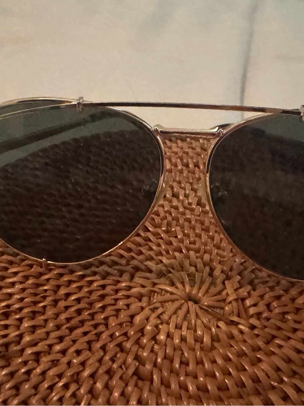 DIFF WOMENS Gold Frame Aviator Sunglasses with Dark Lenses